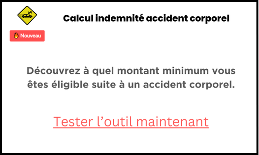 accident corporel indemnisation